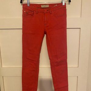 Marc Jacobs Hot Pink Denim Jogger Style Skinny Jeans 25